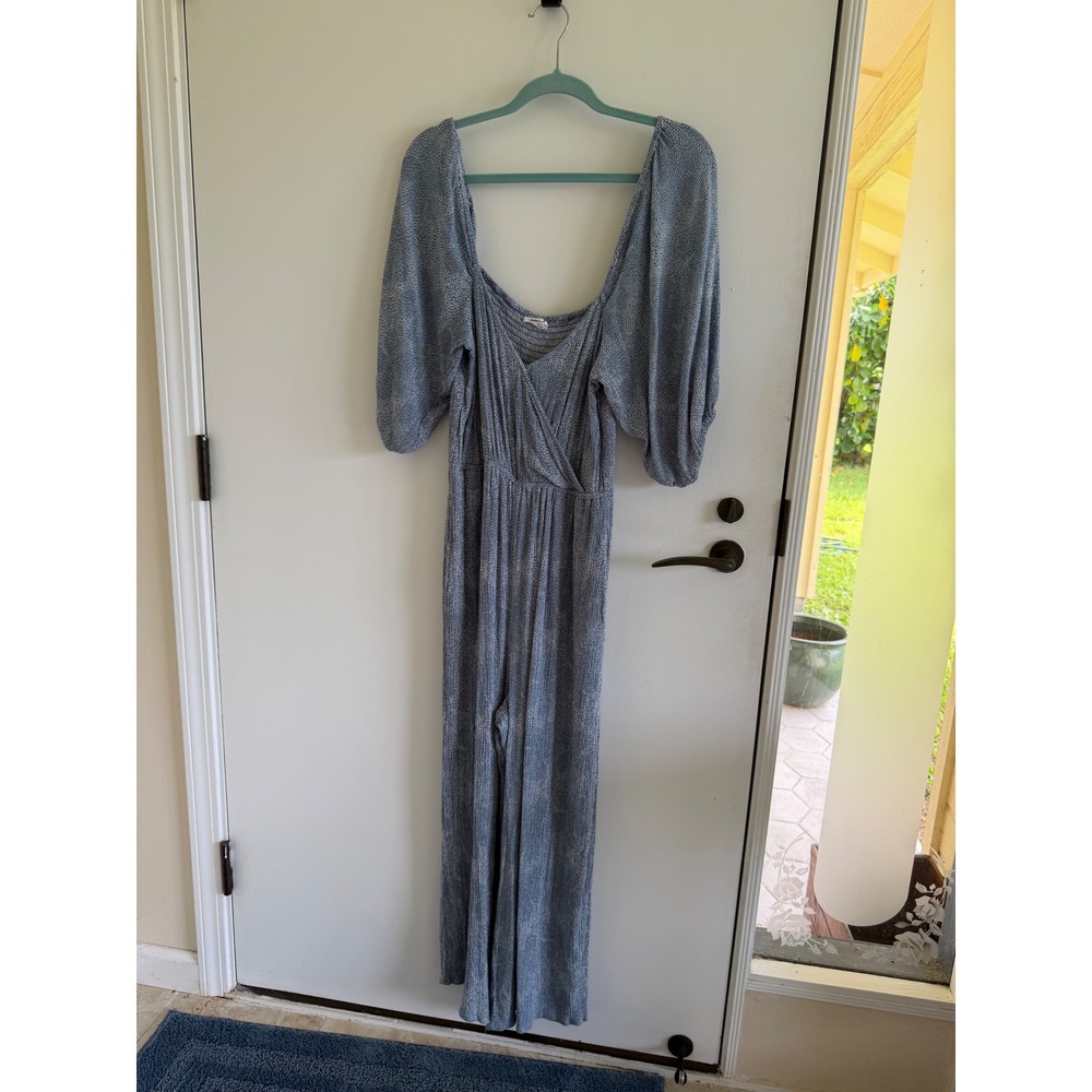 O'neill jumpsuit wide leg smocked boho beachy
